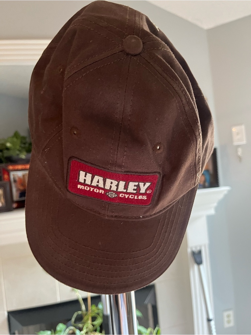 Harley-Davidson Brown Cap with Red Patch